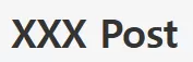 xxxpost